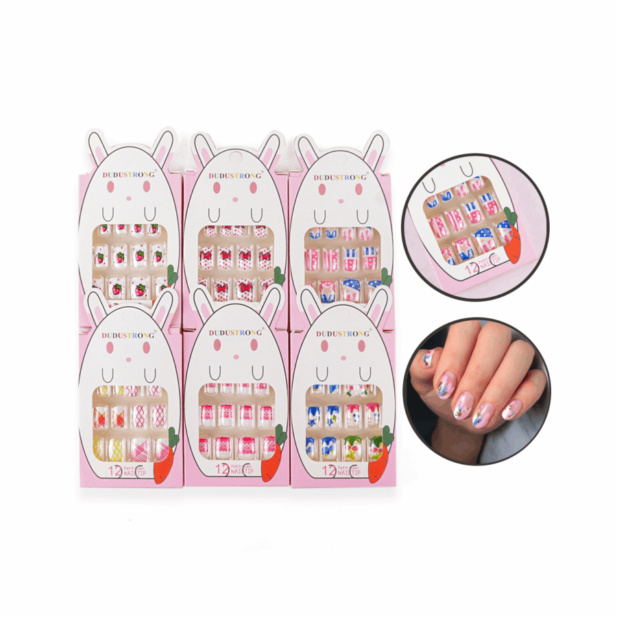 Paquete con 12 sets de 12 uñas c/u para niña - Imagen 2