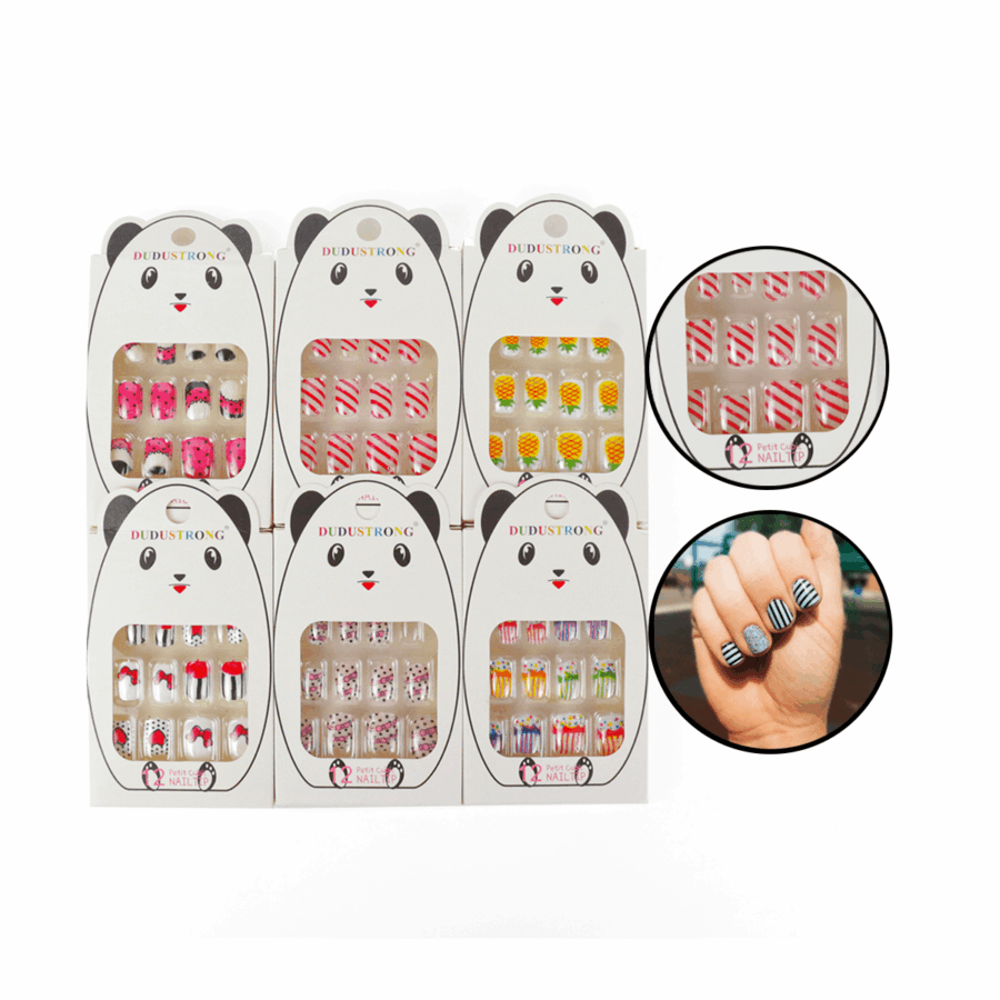 Paquete con 12 sets de 12 uñas c/u para niña - Imagen 3