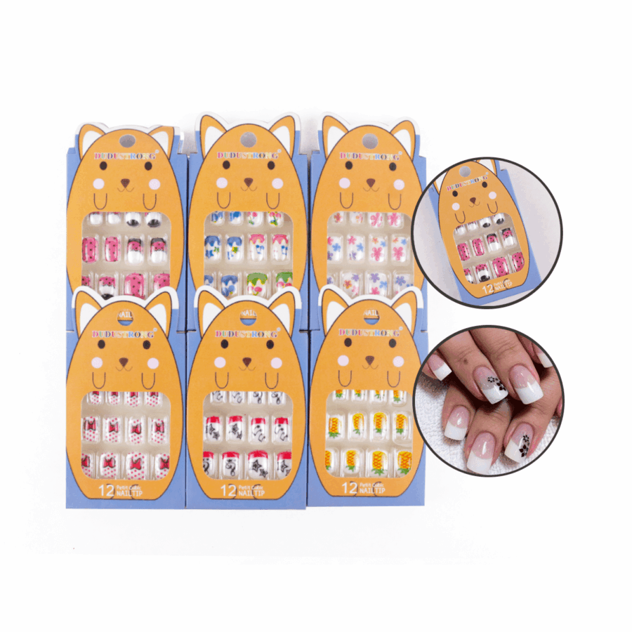 Paquete con 12 sets de 12 uñas c/u para niña - Imagen 4