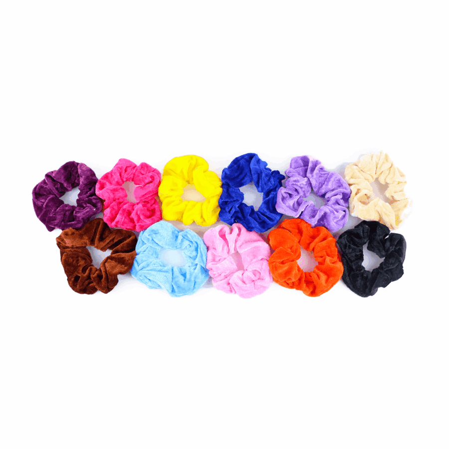 Dona de tela poliéster para cabello con 12 piezas