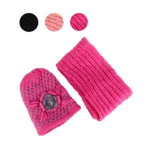 Gorro con bufanda para niña mix colores