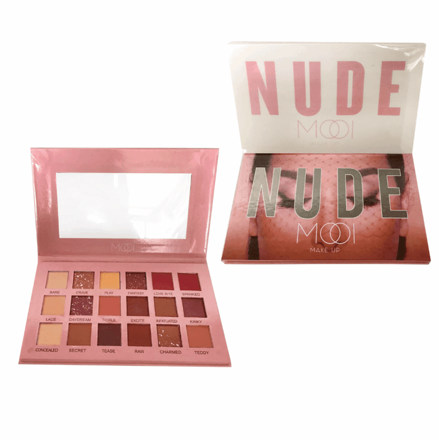 Paleta de sombras nude MOOI con 18 tonos