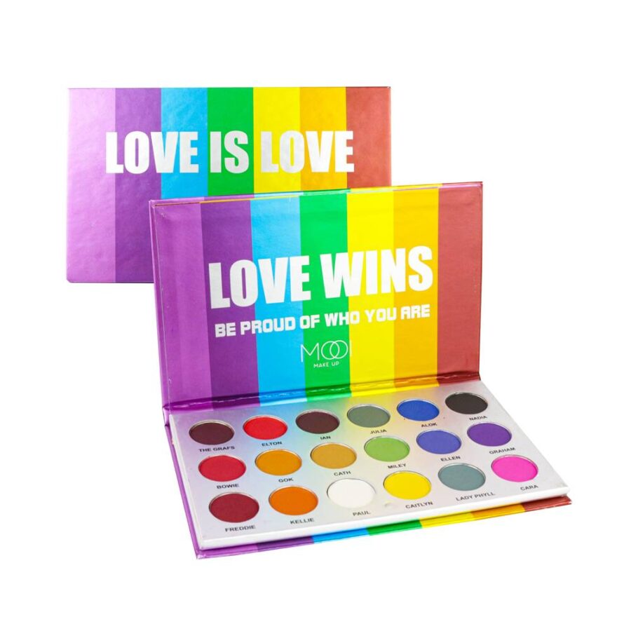 Paleta de sombras MOOI con 18 tonos