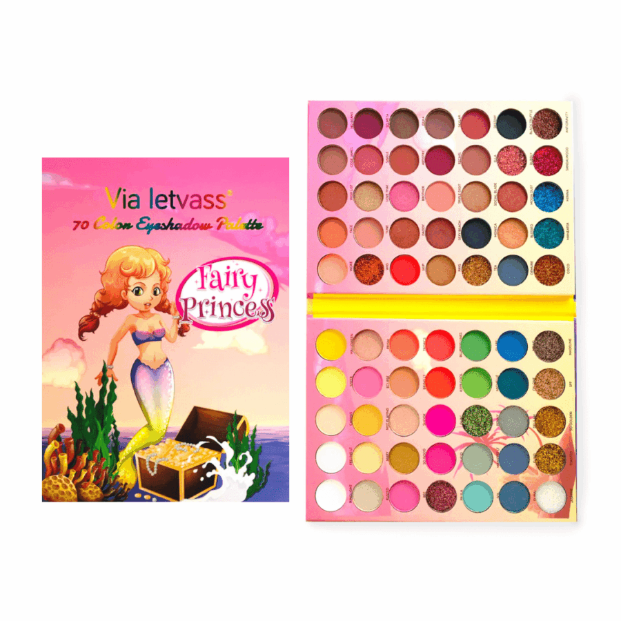 Paleta de sombras con 70 tonos
