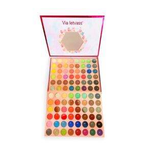 Paleta de sombras doble con 96 tonos