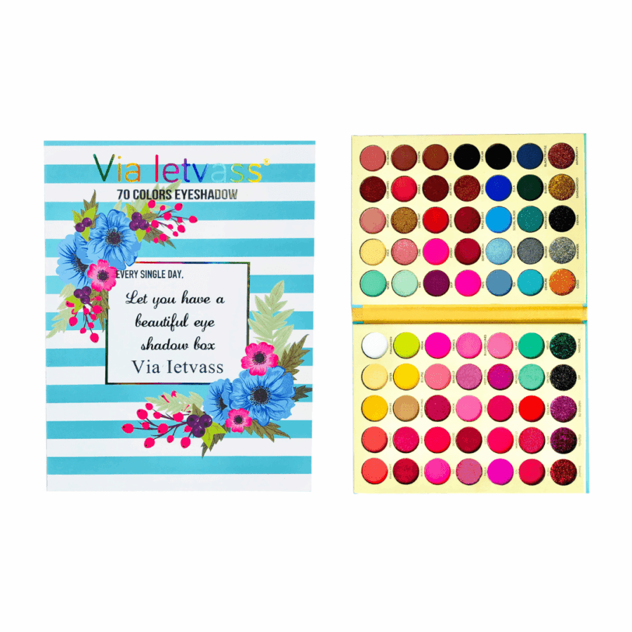 Paleta de sombras Blue con 70 tonos
