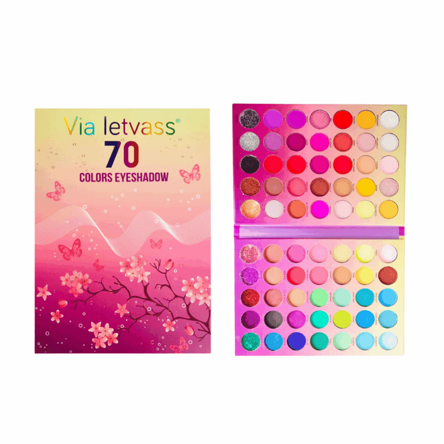 Paleta de sombras Pink con 70 tonos