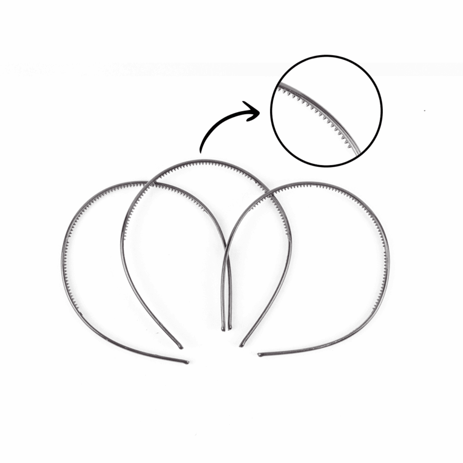Diadema para cabello 0.5 cm con 12 piezas