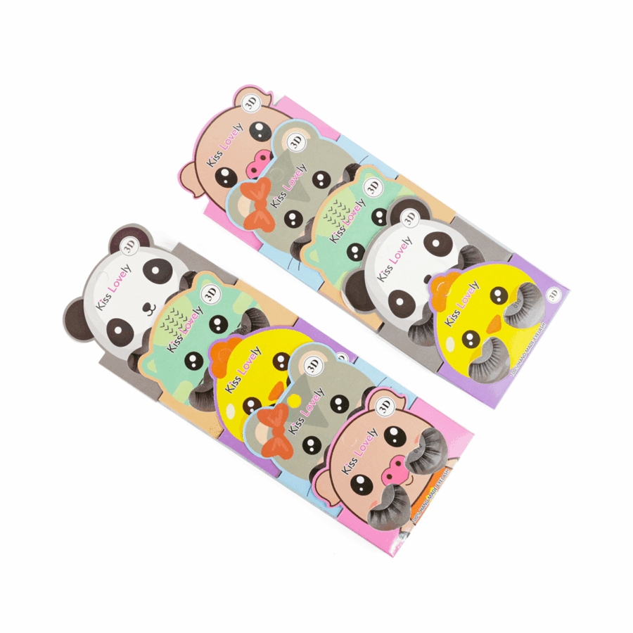 Pestaña 3D diseño de animales con 10 pares