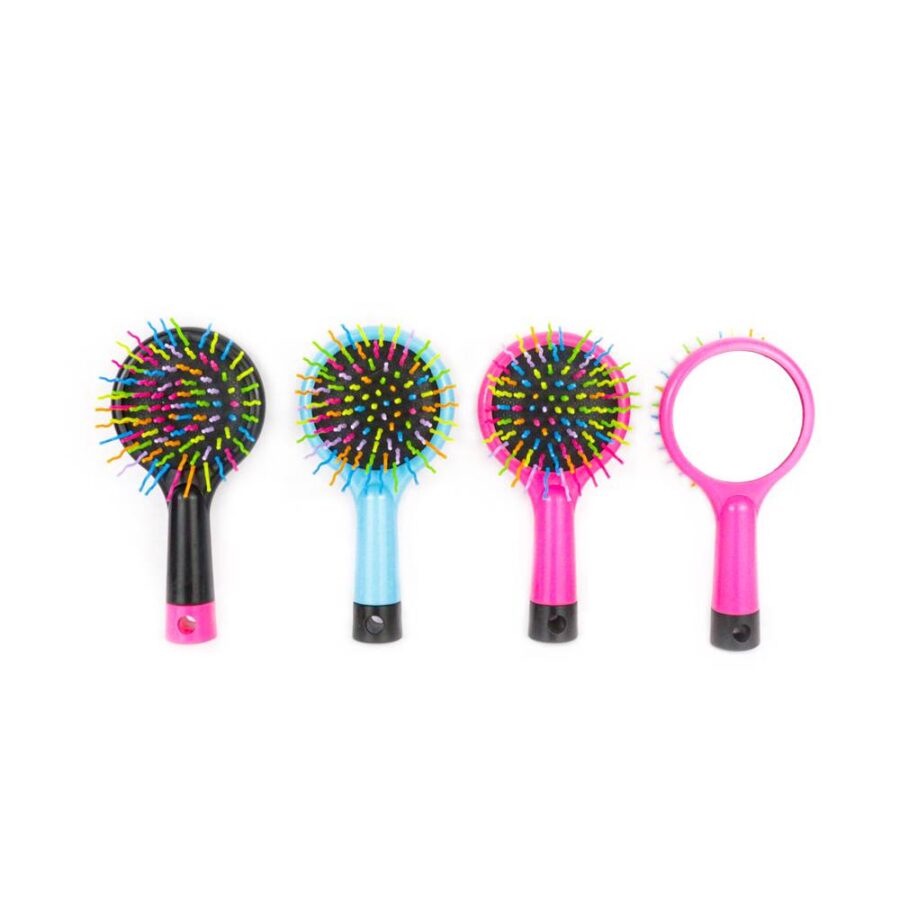 Cepillo con espejo y puntas de colores con 12 piezas