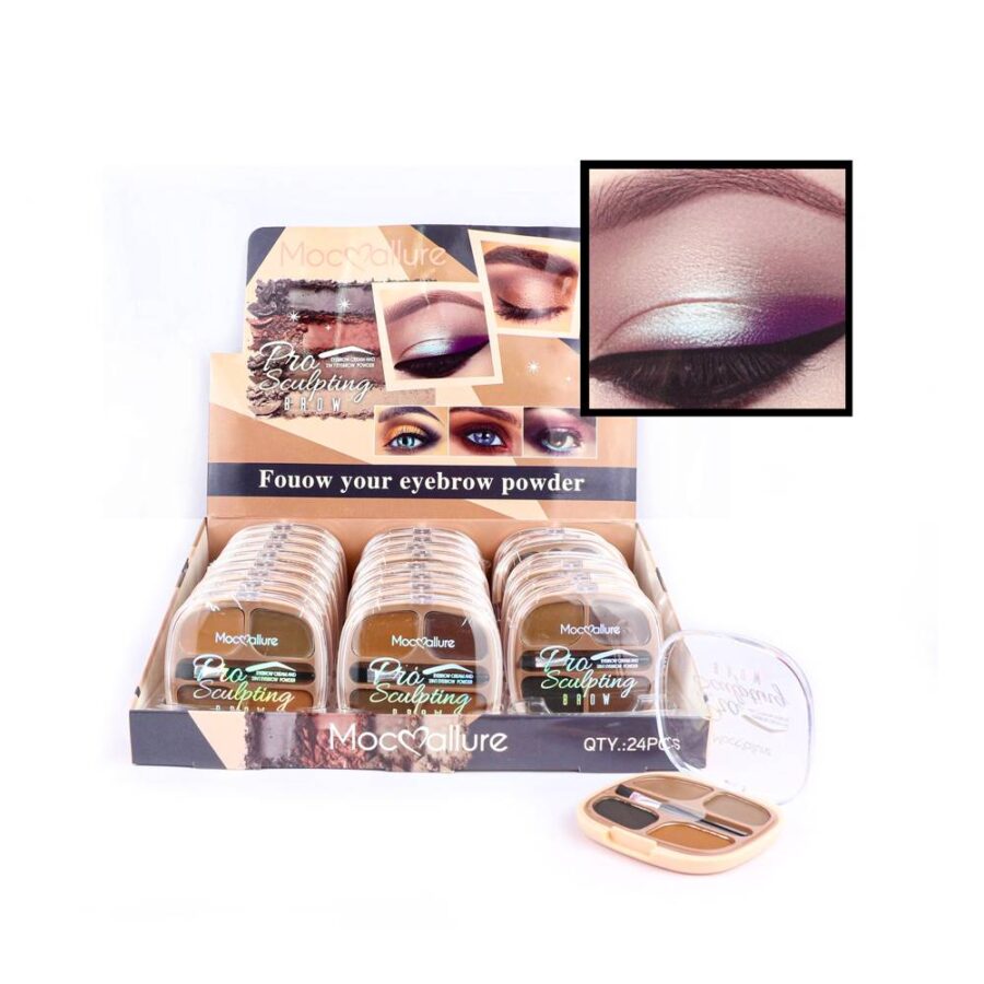 Set de sombras para cejas con 24 piezas