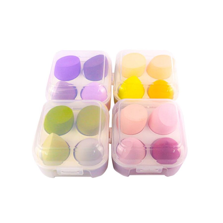 Estuche de 4 esponjas para maquillaje