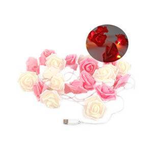 Guia de luces USB diseño de rosas con 3m