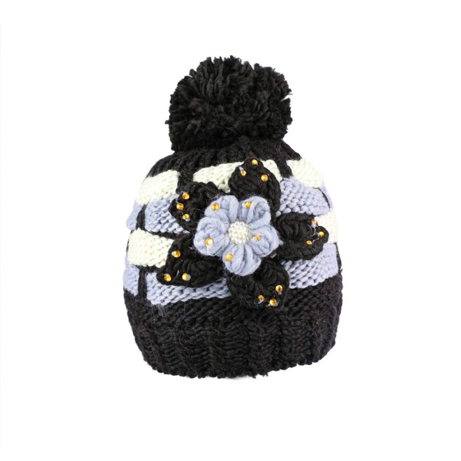 Gorro con Pompon Trenzado Afelpado - Imagen 4
