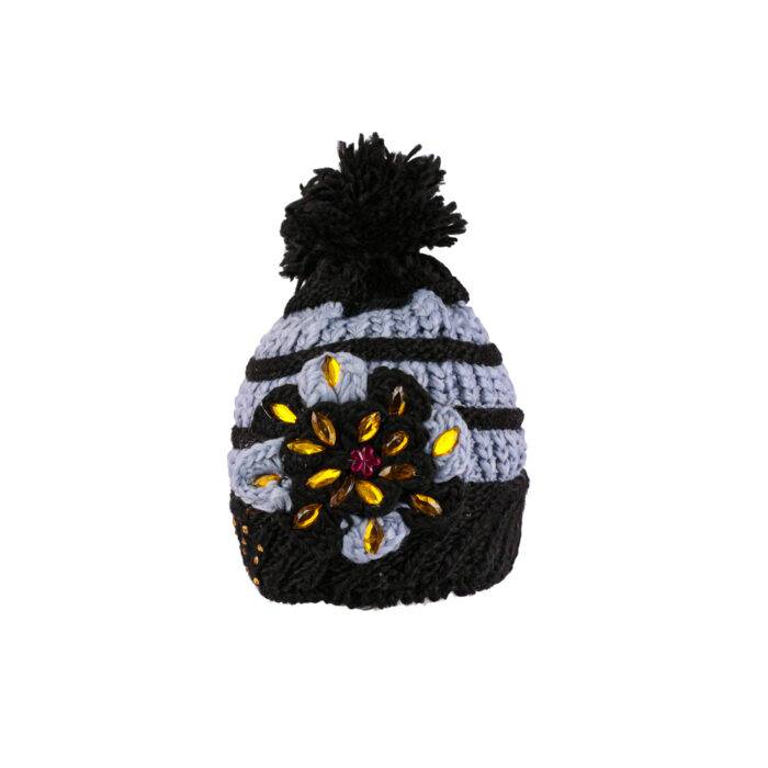 Gorro con Pompon Diseño Rayado Afelpado - Imagen 6