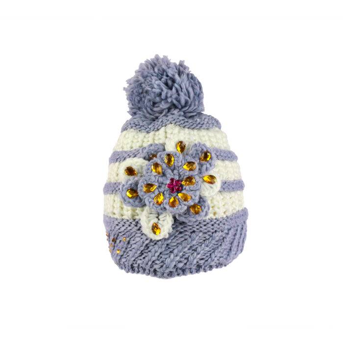 Gorro con Pompon Diseño Rayado Afelpado - Imagen 5