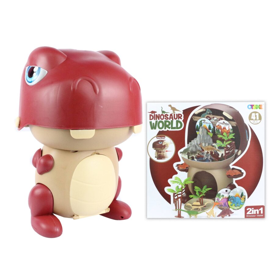 Juguete dinosaurio de mundo jurásico con 41 pcs (CAJA)