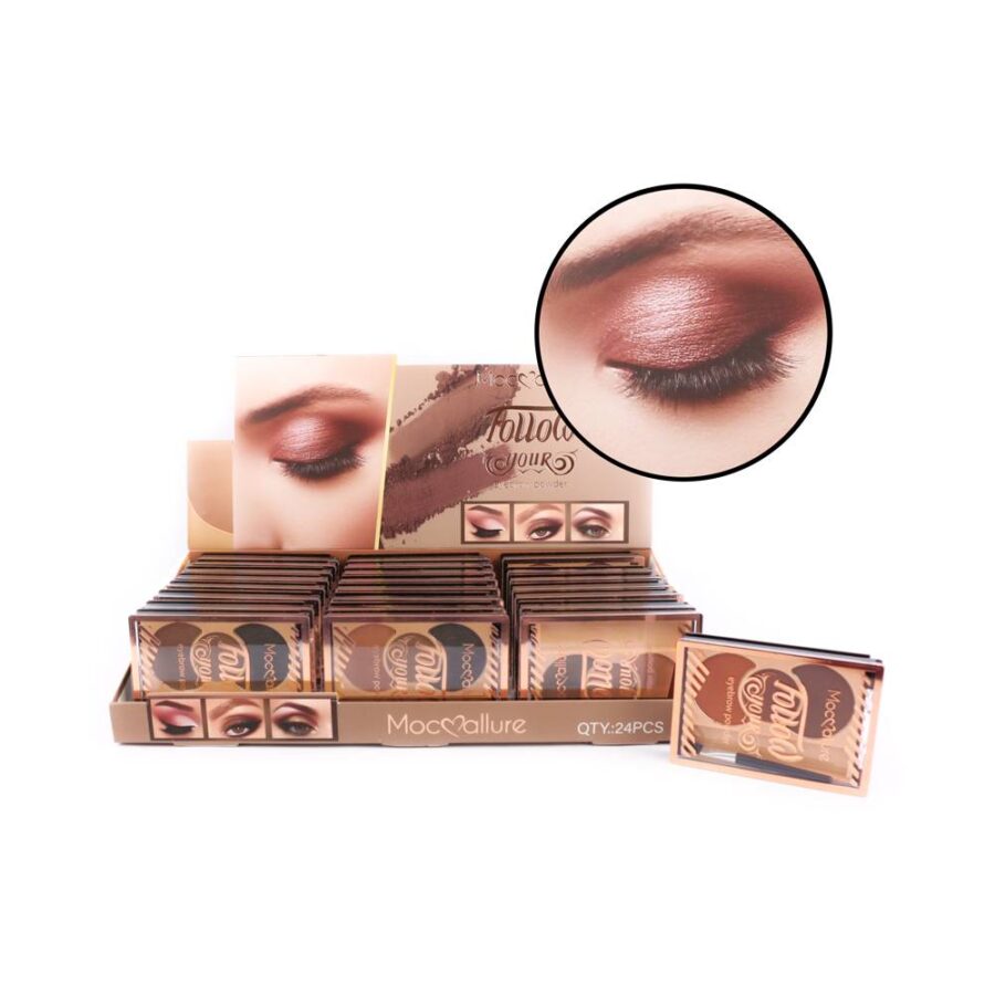 Trio de sombra para cejas con 24 piezas