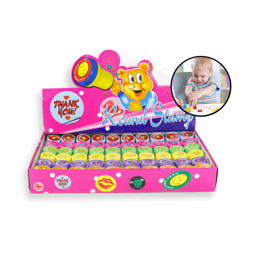 Sello de 2.5 cm diferentes figuras (CAJA)