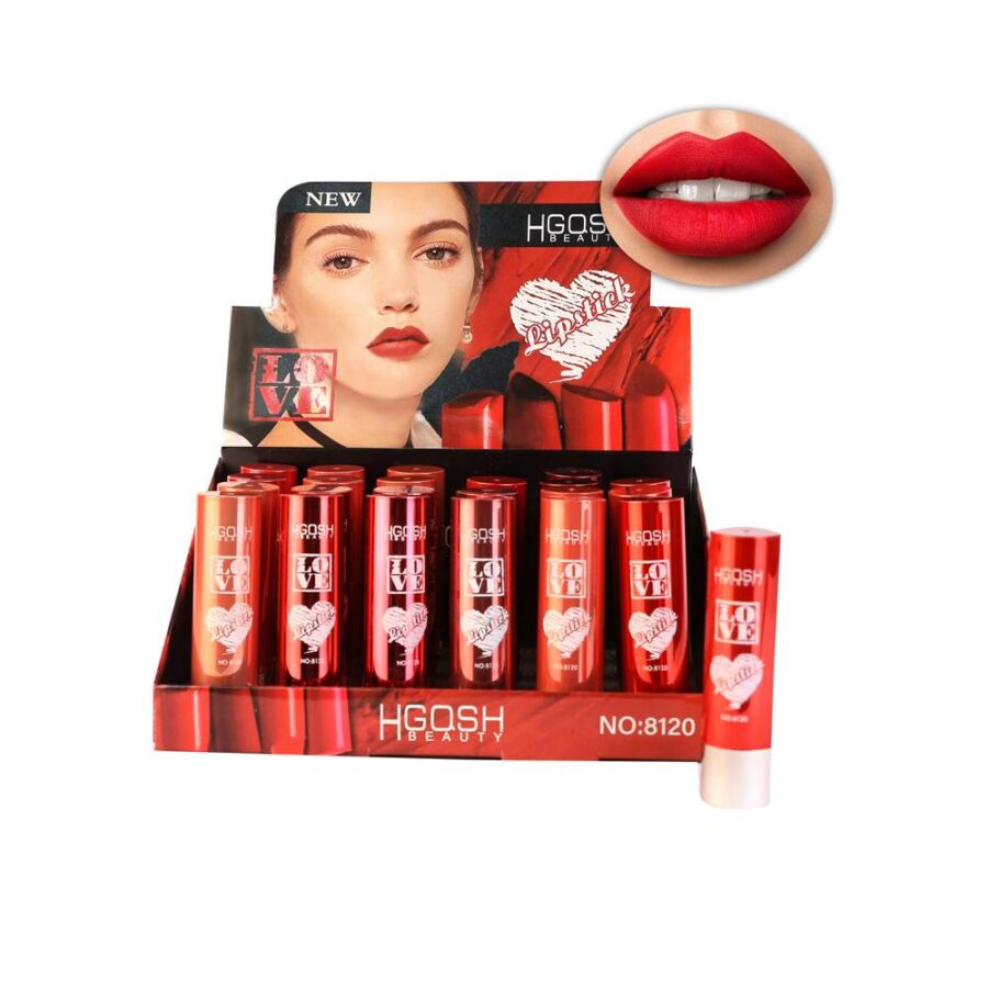 Labial en barra mate con 24 piezas