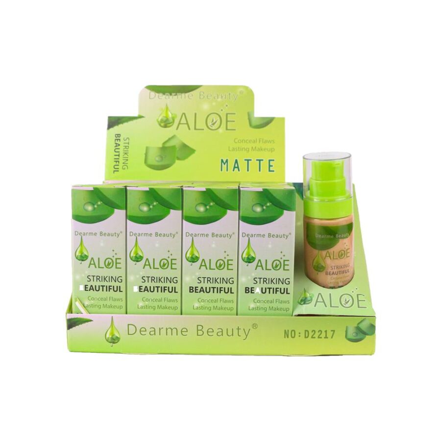 Maquillaje de amplia cobertura con aloe vera