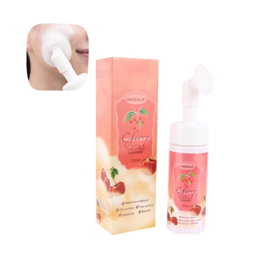 Limpiador facial ANGEALA de cereza con cepillo 150ml