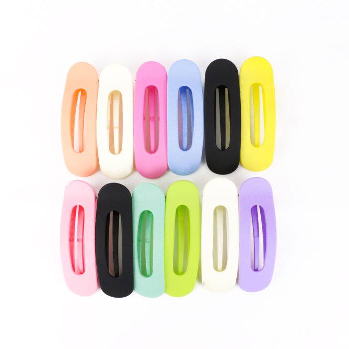 Pinza ovalada para cabello con 12 piezas