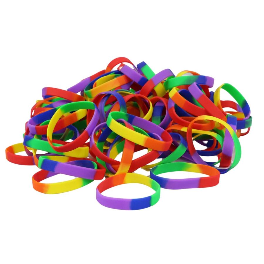 Brazalete Pride de silicón con 100 piezas