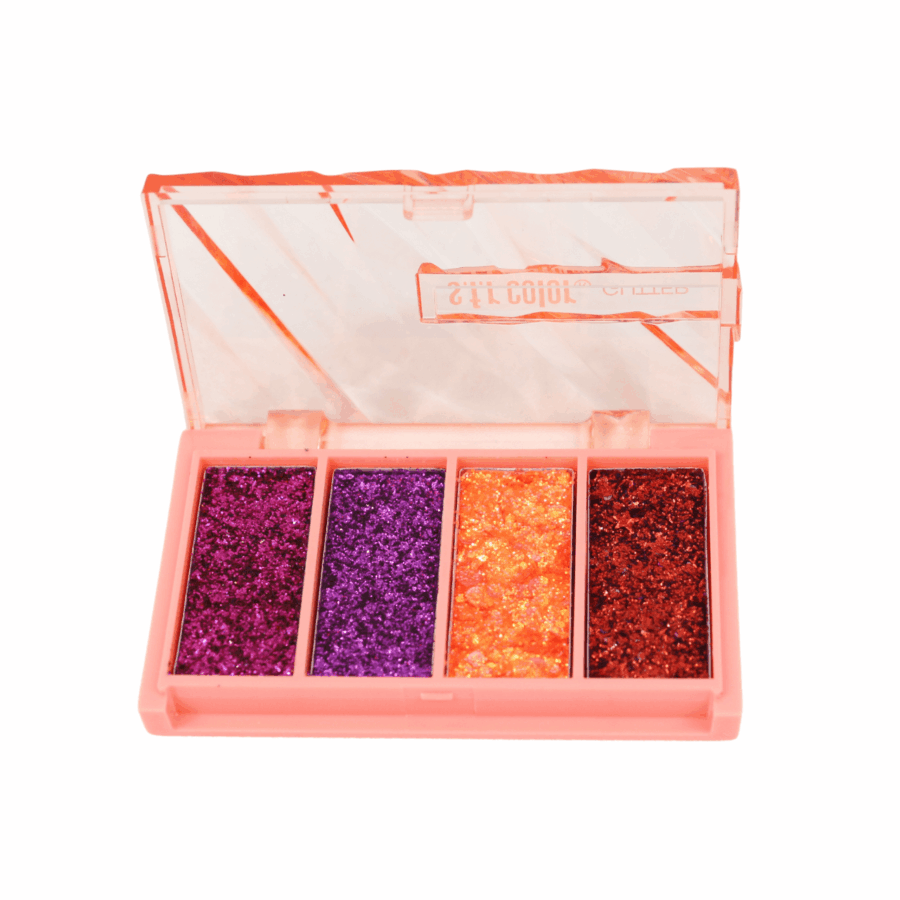 Paleta de sombras con glitter en 4 tonos - Imagen 5