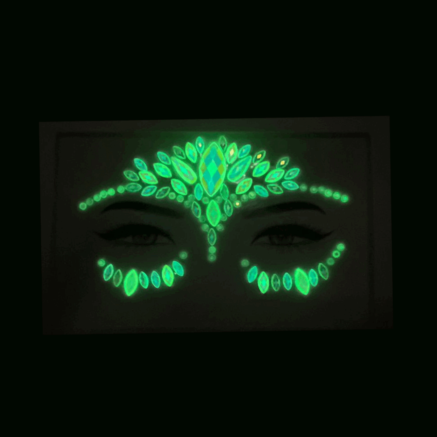 Pegatinas para la cara, brillan en la oscuridad - Imagen 6