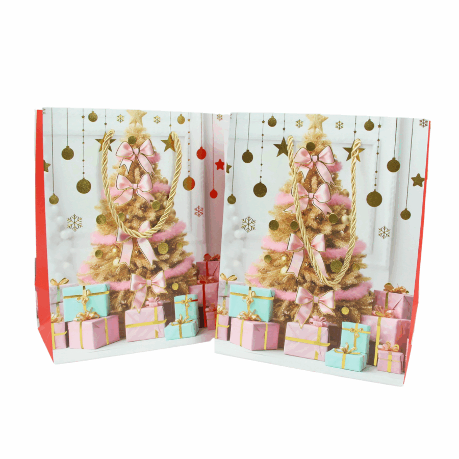 Bolsa de Regalo Navideña 30 x 41.5 x 12cm (Set de 12 Piezas) - Imagen 4