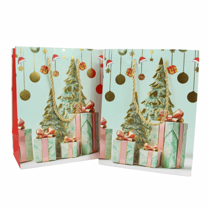 Bolsa de Regalo Navideña 30 x 41.5 x 12cm (Set de 12 Piezas)