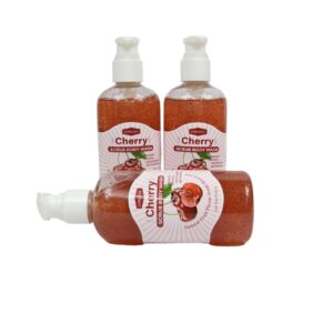 Gel de baño y exfoliante de cereza