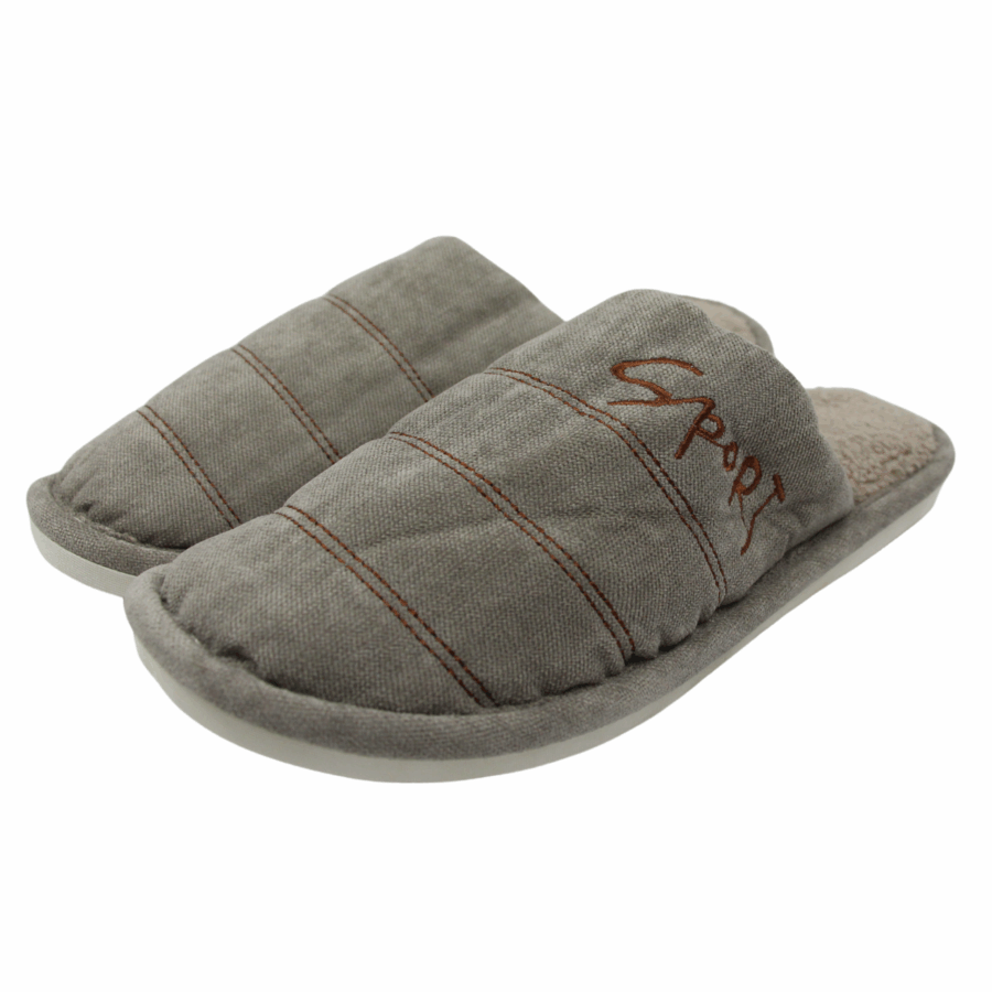 Pantuflas cerradas de tipo tela con peluche - Imagen 3