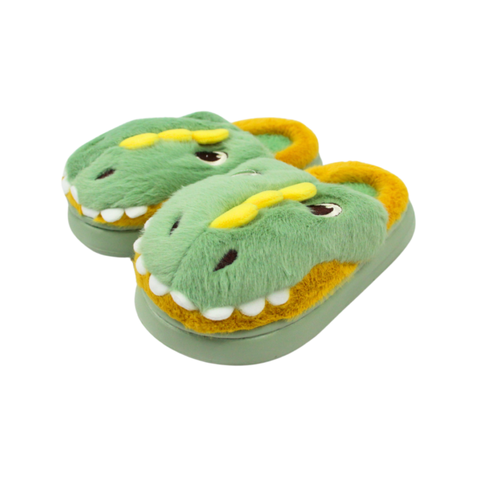 Pantuflas de peluche diseño de dinosaurio - Imagen 3