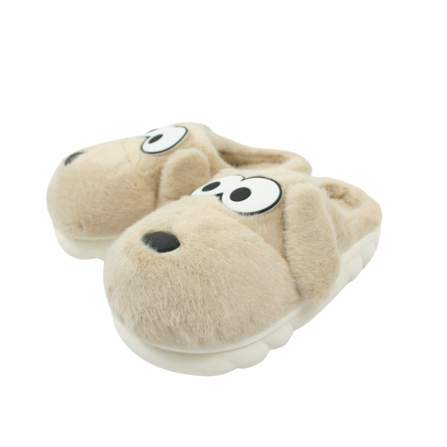 Pantuflas de peluche diseño de perro