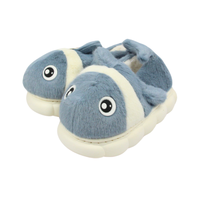 Pantuflas de peluche diseño de pez - Imagen 3