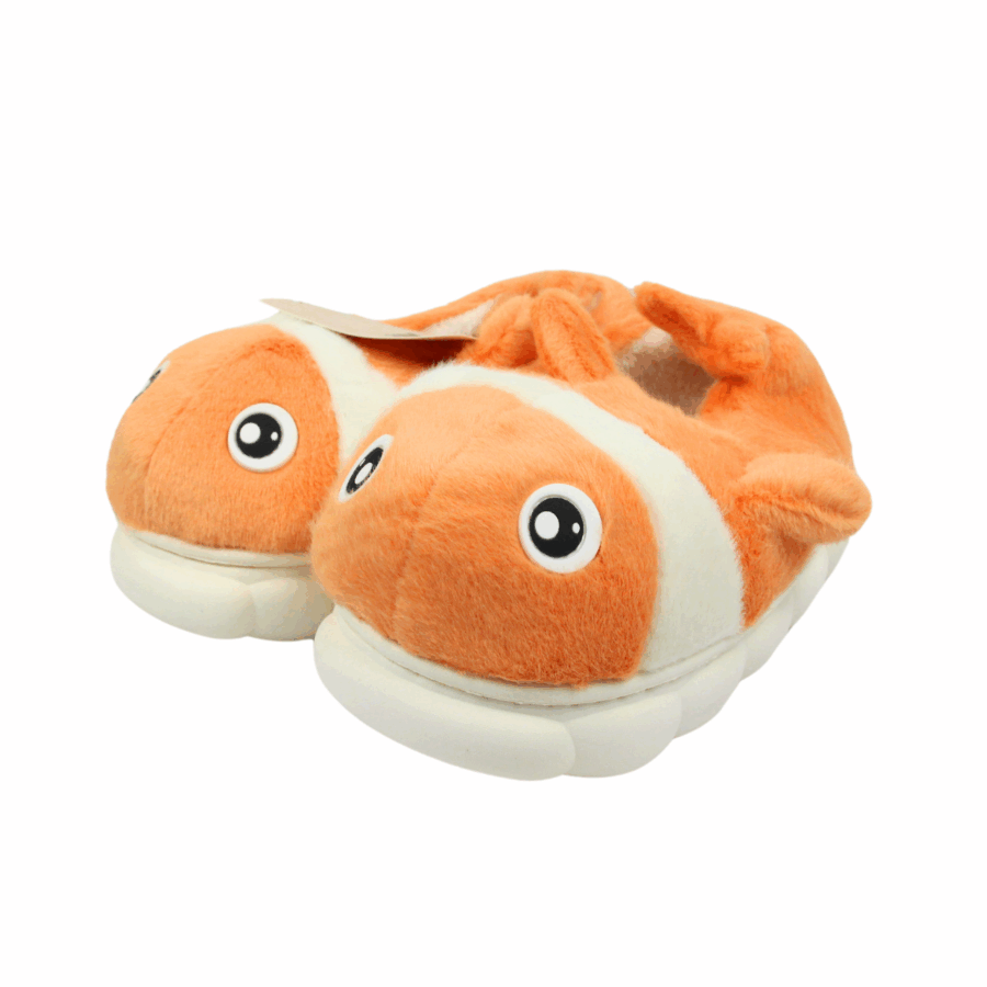 Pantuflas de peluche diseño de pez