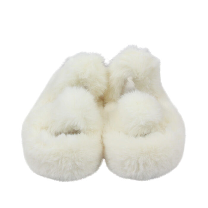 Pantufla abierta de peluche