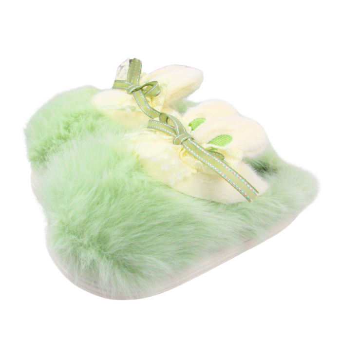 Pantufla cerrada de peluche diseño de conejo