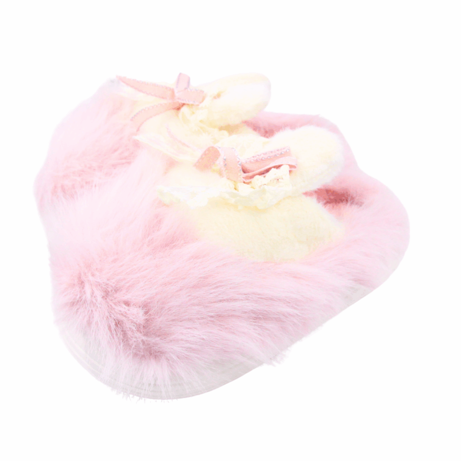 Pantufla cerrada de peluche diseño de conejo - Imagen 2