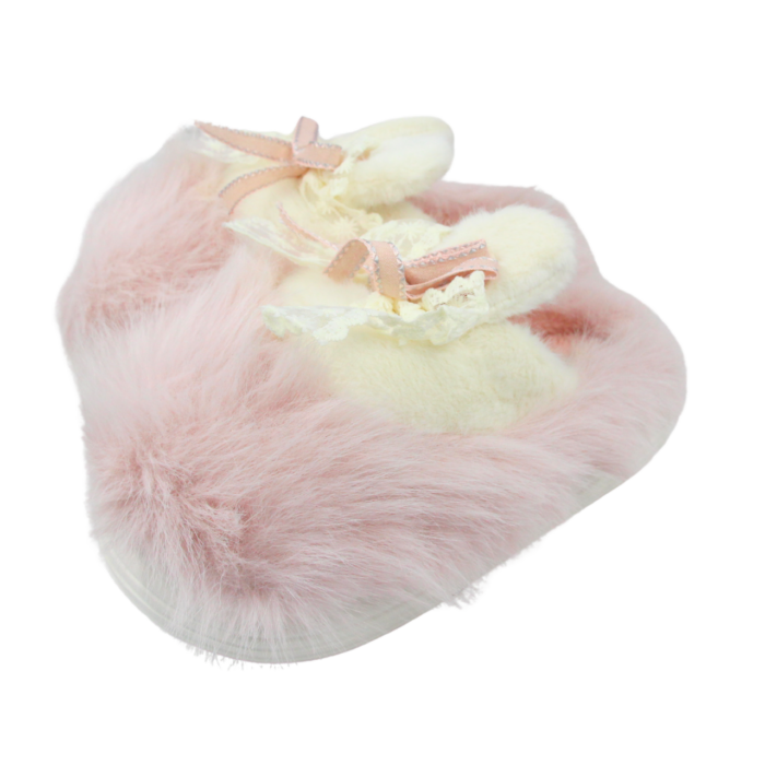 Pantufla cerrada de peluche diseño de conejo - Imagen 4