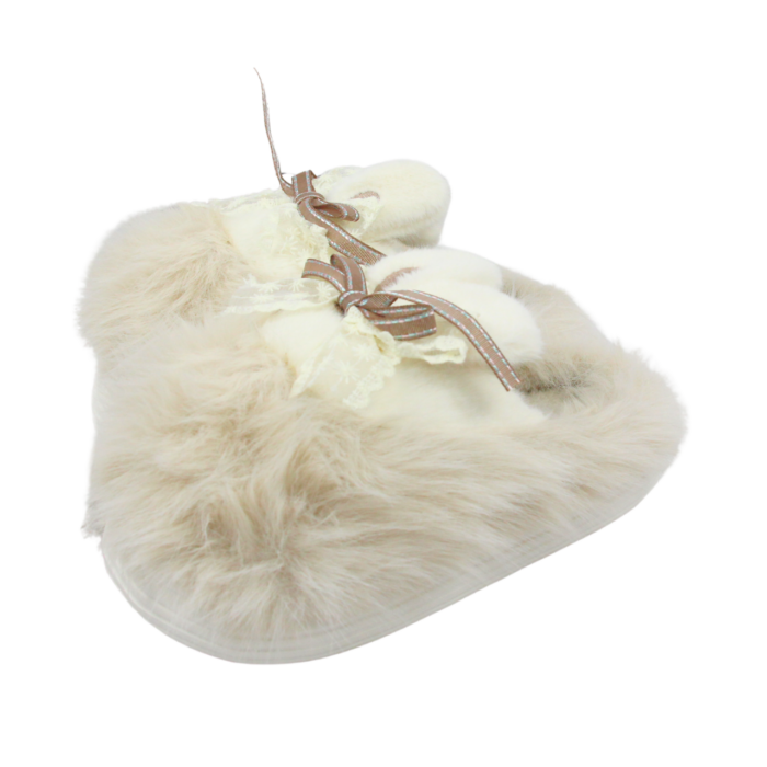 Pantufla cerrada de peluche diseño de conejo - Imagen 6