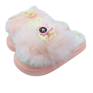 Pantufla abierta de peluche