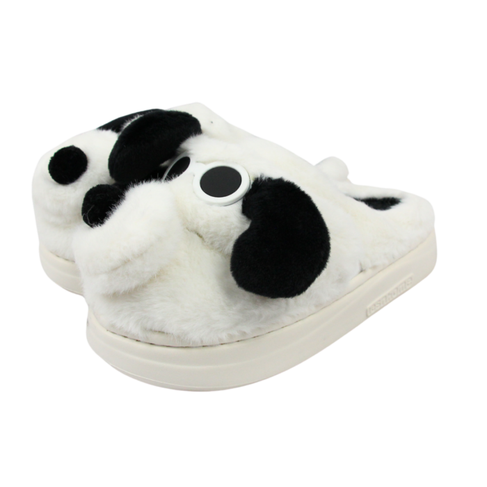 Pantuflas de peluche diseño de perro con lentes - Imagen 4