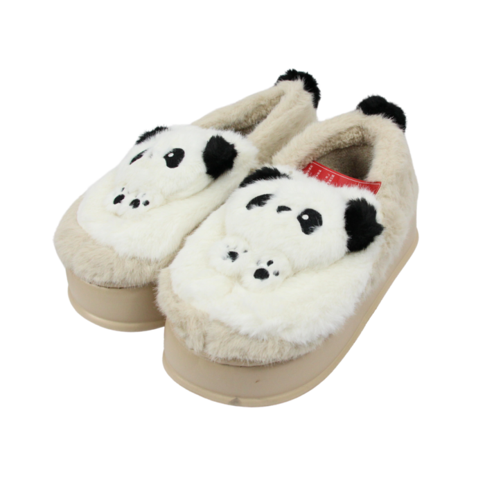 Pantuflas de peluche diseño de panda - Imagen 3