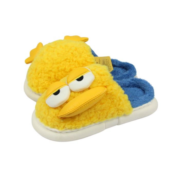 Pantufla afelpada con diseño de pato