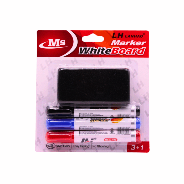 Set de Marcador para Pizarrón Blanco con Borrador