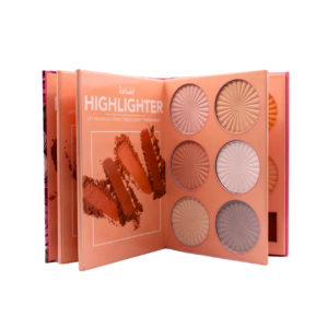 Paleta de sombras, rubor, contorno e iluminadores