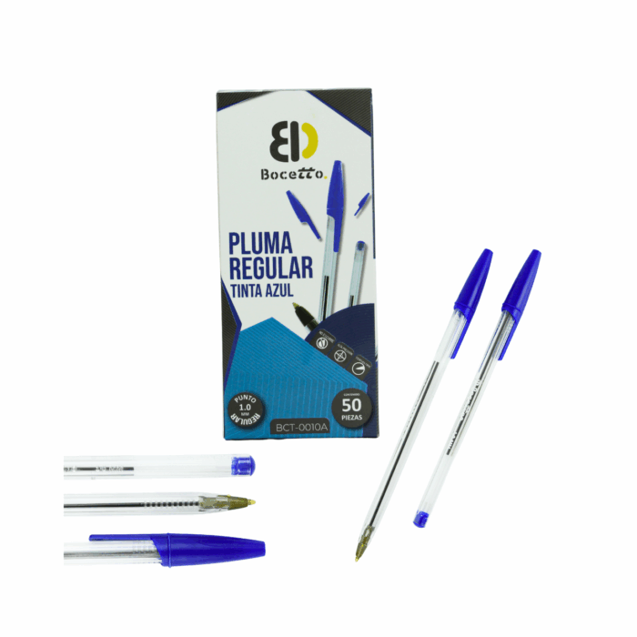 Cajita con 50 Plumas Básicas Azul